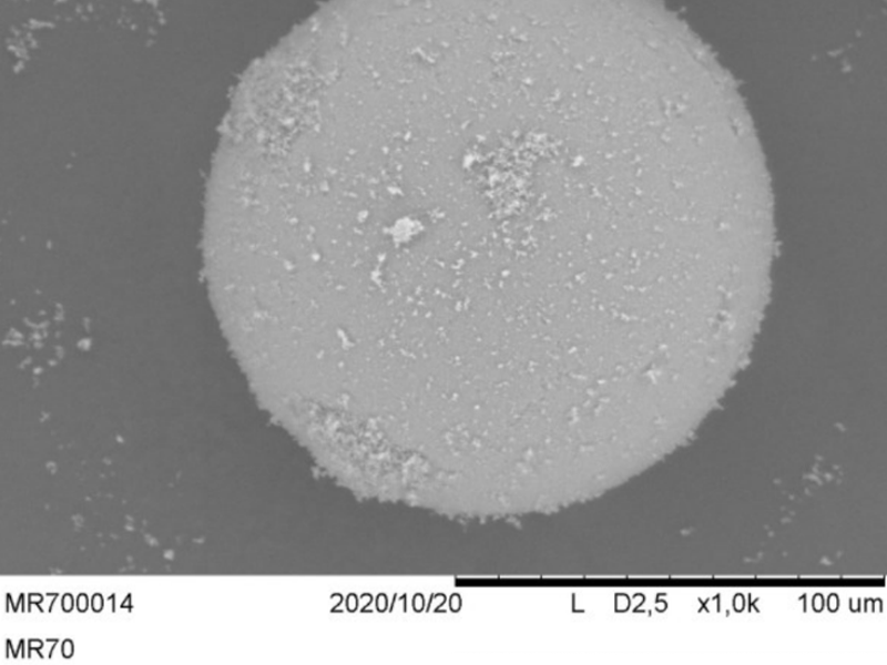 Morfología de la partícula de alúmina en el material FCer Al2O3